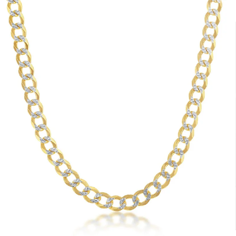 Shop Modern Jewelry Collections With Exclusive Discounts Sterling Silver 5mm Pave Cuban Chain - Gold Plated